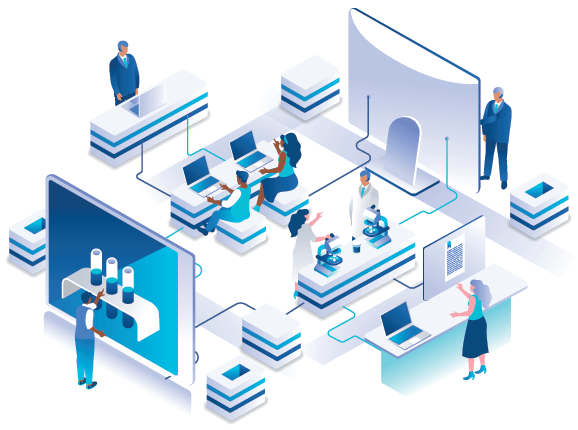 Digital transformation and enterprise services illustration